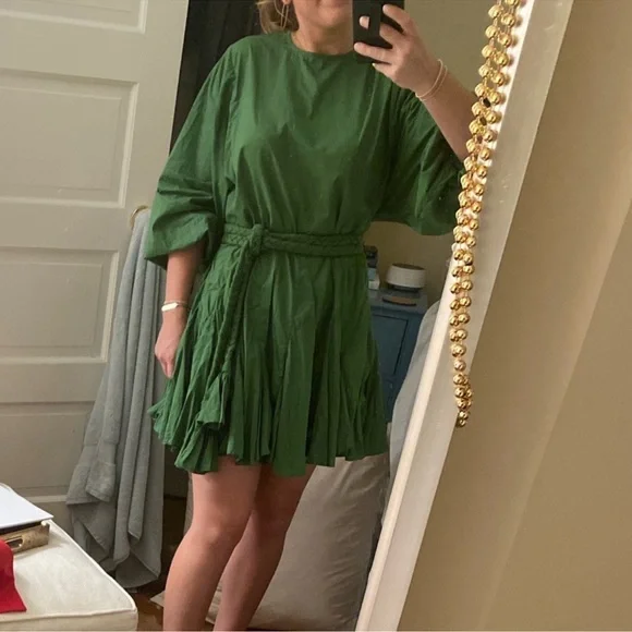 RHODE Ella Mini Dress In Green - Picture 3 of 10